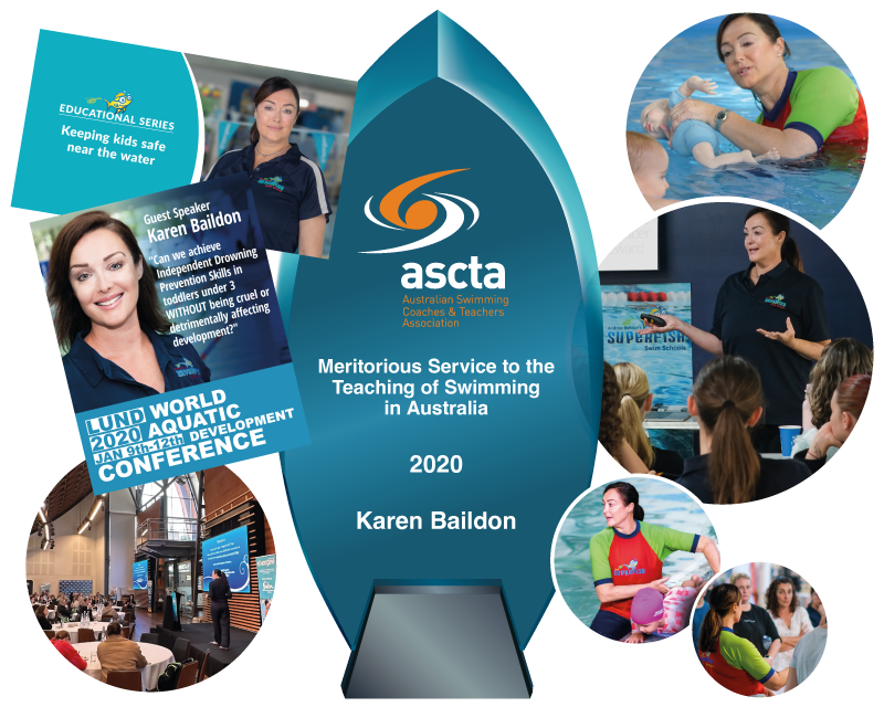 2020 Karen Baildon is awarded the ASCTA Meritorious Service to Teaching of Swimming in Australia Award